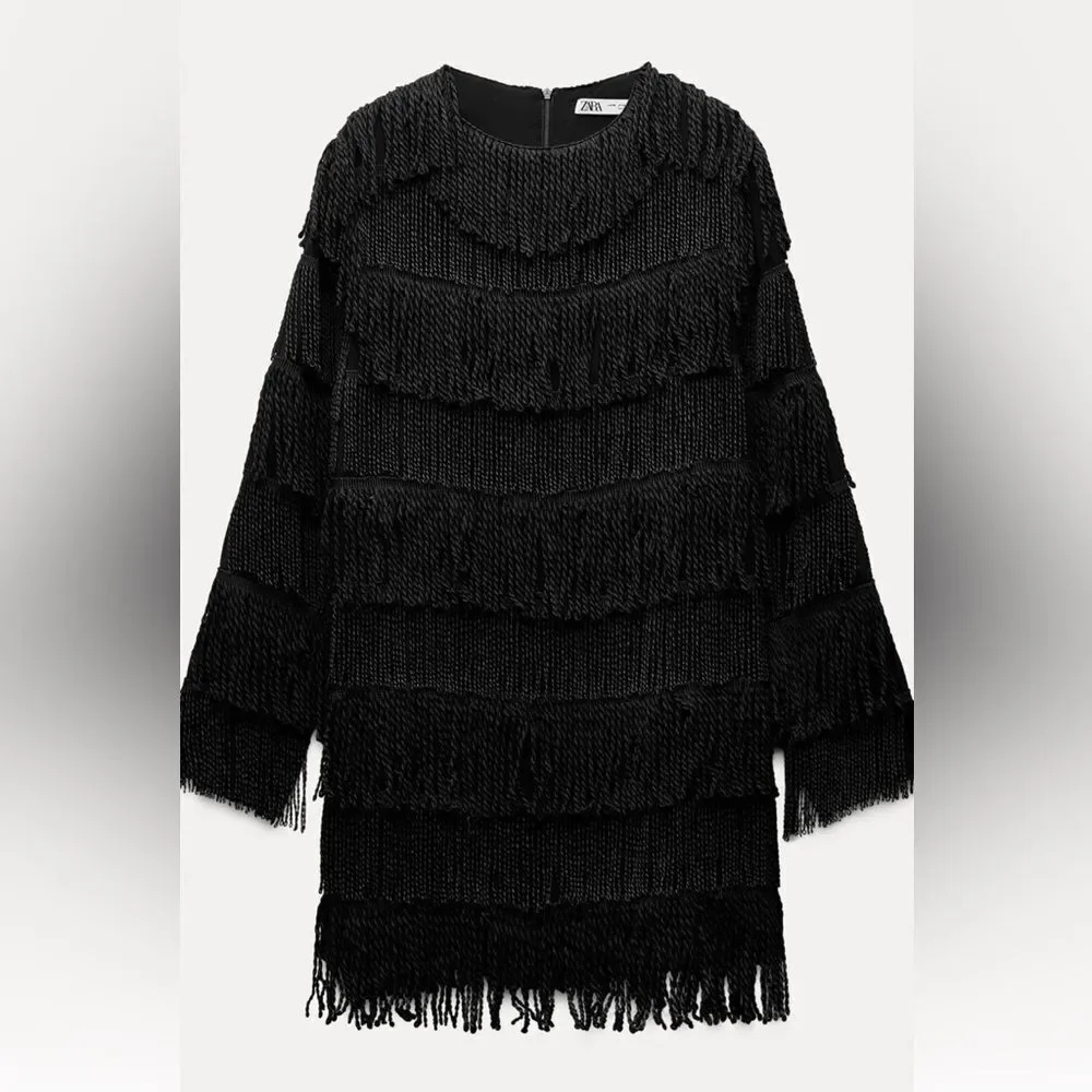 Zara fringe mini dress - Picture 3 of 6